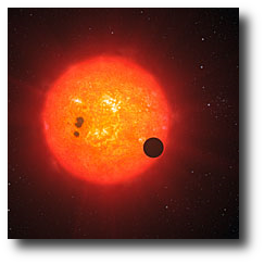 Super-Ziemia planeta z atmosferą wizja artysty Gwiezdne Wrota - Sekcja Astronomiczna