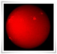 Obraz tarczy Słońca z 3 marca 2011r. w linach Hα - kliknij by powiększyć Gwiezdne Wrota - Sekcja Astronomiczna