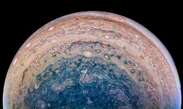 Południowy biegun Jowisza z sondy Juno